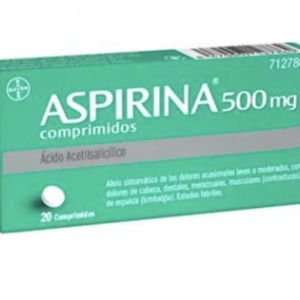Aspirina 500 mg – Tabletas – Caja x 20